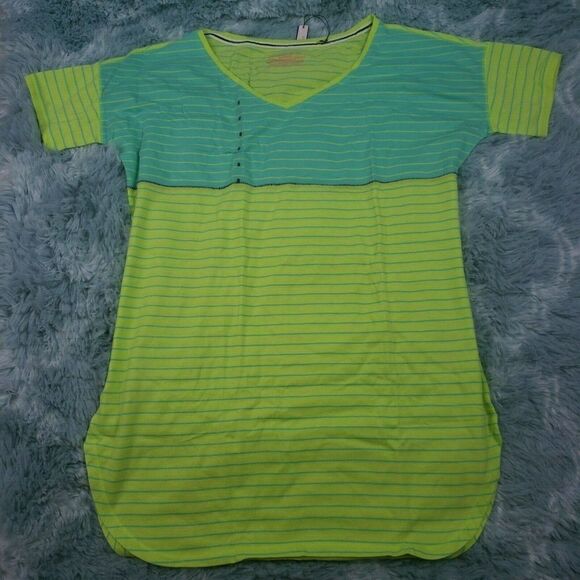 Victoria's Secret Yellow Green Nightgown Sleep Tee XSmall - Picture 1 of 4